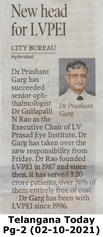 LV Prasad Eye Institute founder Dr Gullapalli N Rao ranked top researcher  in ophthalmology- The New Indian Express