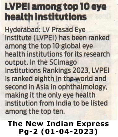 Innovation at its best: L V Prasad Eye Institute in Hyderabad wins again-  The New Indian Express